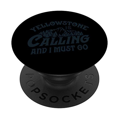Vintage Yellowstone National Park T Shirt Calling I Must Go PopSockets Grip and Stand for Phones and Tablets