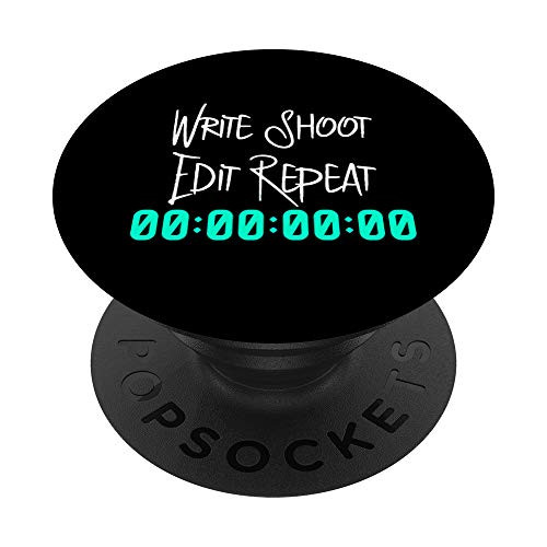 Write Shoot Edit Repeat Cute Film Maker Movie Filmmaking PopSockets Grip and Stand for Phones and Tablets