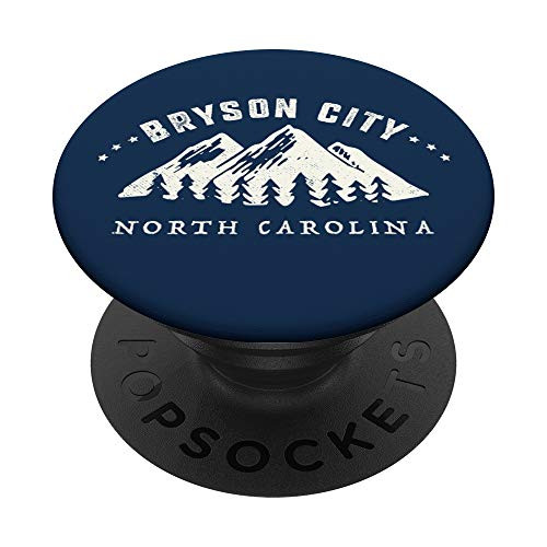 Bryson City North Carolina Outdoors Mountain Graphic PopSockets Grip and Stand for Phones and Tablets Bryson City North Carolina Outdoors Mountain Graphic PopSockets Grip and Stand for Phones and Tablets