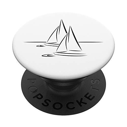Cute Sailboat Motive and Sailor Boat Gift Idea PopSockets PopGrip Swappable Grip for Phones and Tablets