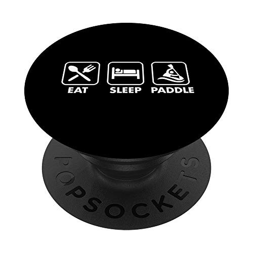 Eat Sleep Paddle Funny Boat Captain Christmas Gift PopSockets Grip and Stand for Phones and Tablets