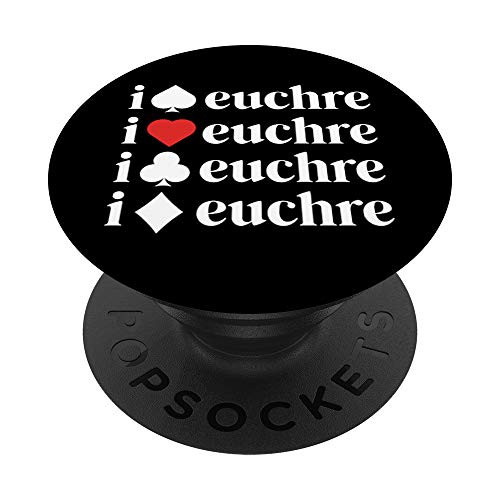 I Love Euchre Shirt Women Card Game Player Mother Mom Gift PopSockets Grip and Stand for Phones and Tablets I Love Euchre Shirt Women Card Game Player Mother Mom Gift PopSockets Grip and Stand for Phones and Tablets