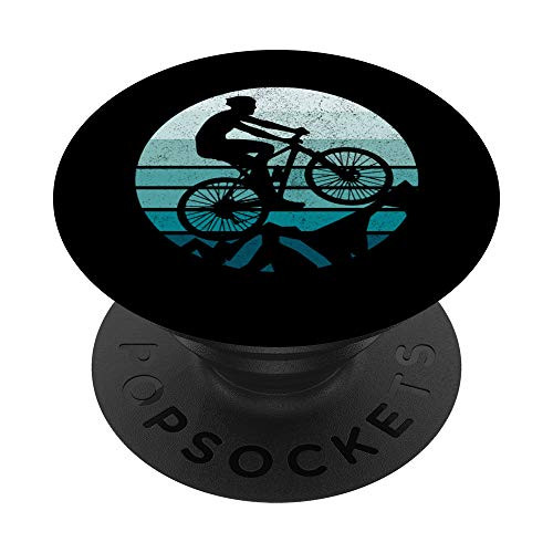 Mountain Bike Gift Retro Sunset Style PopSockets Grip and Stand for Phones and Tablets
