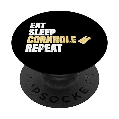 Eat Sleep Cornhole Repeat Funny Cornhole Winner 4th of July PopSockets Grip and Stand for Phones and Tablets