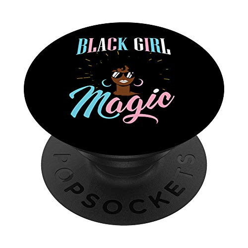 Transgender Trans Black Girl Magic Gay Pride Week LGBT PopSockets Grip and Stand for Phones and Tablets