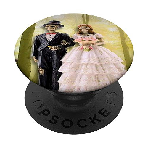 Skeleton Bride and Groom Gothic Wedding Halloween PopSockets Grip and Stand for Phones and Tablets Skeleton Bride and Groom Gothic Wedding Halloween PopSockets Grip and Stand for Phones and Tablets