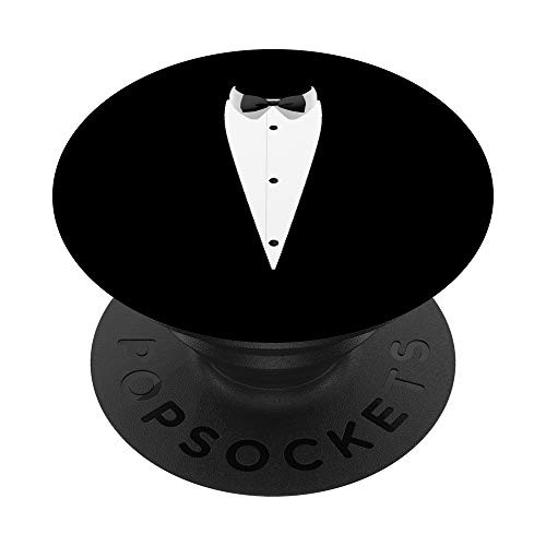 Tuxedo with Bowtie For Funny Wedding And Special Occasions PopSockets PopGrip Swappable Grip for Phones and Tablets