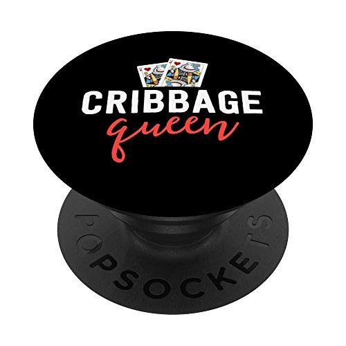 Funny Cribbage Shirt Women Cribbage Queen Player Mom Gift PopSockets Grip and Stand for Phones and Tablets