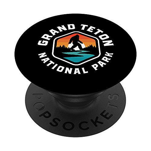 Grand Teton National Park Vintage Bigfoot Outdoor PopSockets Grip and Stand for Phones and Tablets