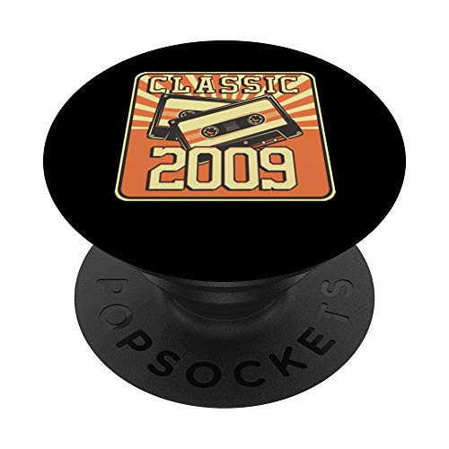 11 th Birthday Gift Classic Cassette Born In 2009 PopSockets Grip and Stand for Phones and Tablets