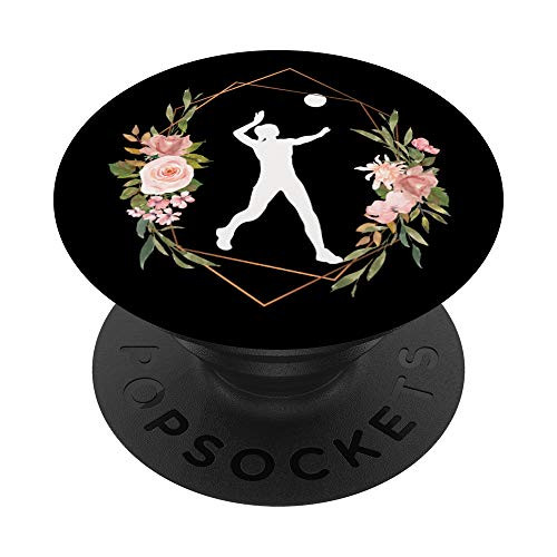 Volleyball Sport Athlete Setter Outside Hitter Libero Black PopSockets Grip and Stand for Phones and Tablets