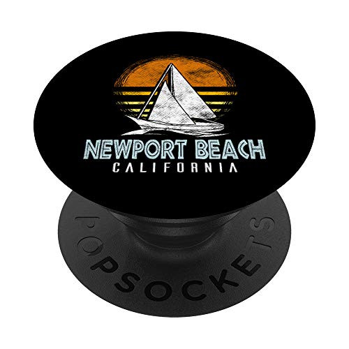 Vintage Nautical Boat - Newport Beach California Yacht Club PopSockets Grip and Stand for Phones and Tablets