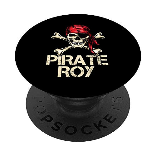 PIRATE ROY Funny Birthday Personalized Name Boat Fan Gift PopSockets Grip and Stand for Phones and Tablets