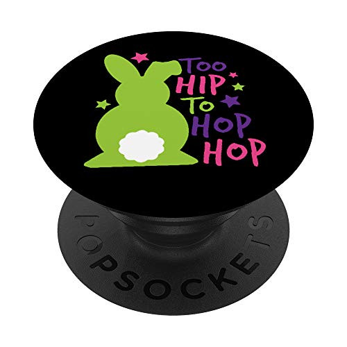 Cute Sunday School or Egg Hunt Too Hip To Hop Easter Bunny PopSockets Grip and Stand for Phones and Tablets