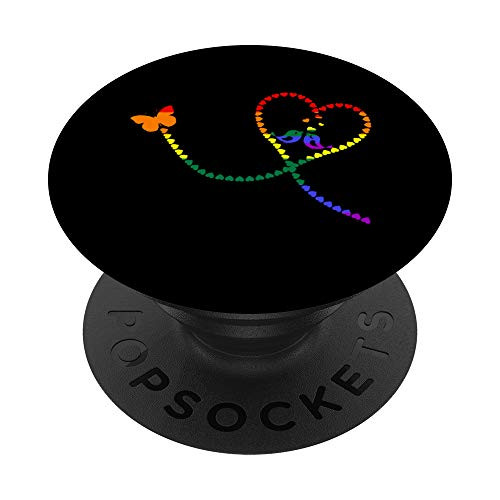 LGBT Pride Birds and Butterfly Gay Lesbian Transgender Gift PopSockets PopGrip Swappable Grip for Phones and Tablets