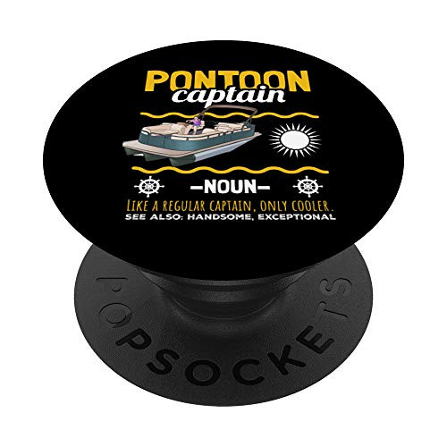 Pontoon Boat Pontoon Captain Noun Dictionary Definition PopSockets Grip and Stand for Phones and Tablets