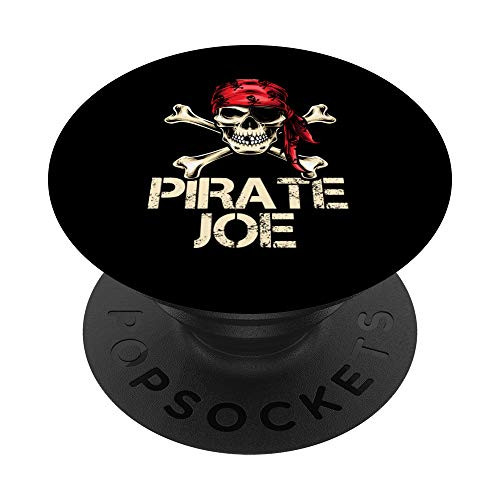 PIRATE JOE Funny Birthday Personalized Name Boat Fan Gift PopSockets Grip and Stand for Phones and Tablets