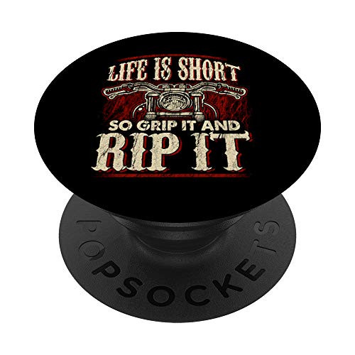 Life Is Short Motorcycle Motocross Bike Rider Gift Biker PopSockets Grip and Stand for Phones and Tablets