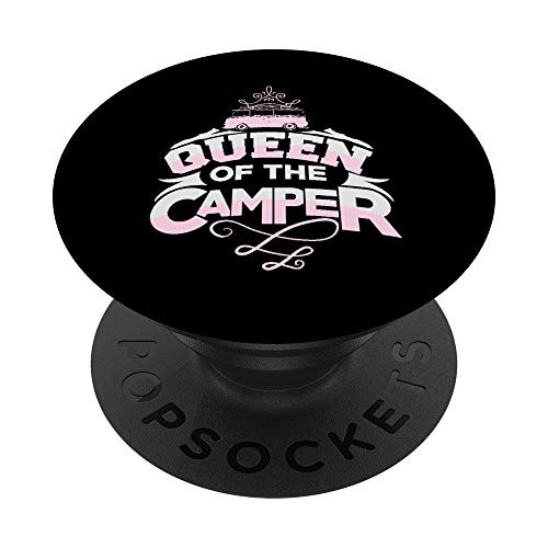 Queen of the Camper Outdoor Camping Camper Girls PopSockets Grip and Stand for Phones and Tablets
