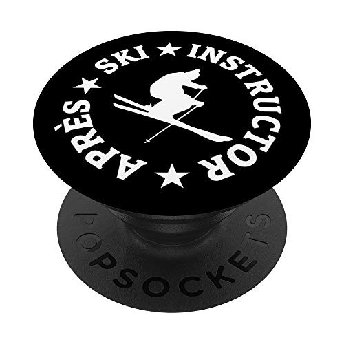 Apres-Ski Instructor Seal -White- Winter Sports Skier PopSockets Grip and Stand for Phones and Tablets