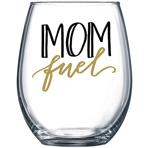 Funny Mom Wine Glass Mom Fuel - 17 oz Stemless Wine Glass Funny Mom Wine Glass Mom Fuel - 17 oz Stemless Wine Glass