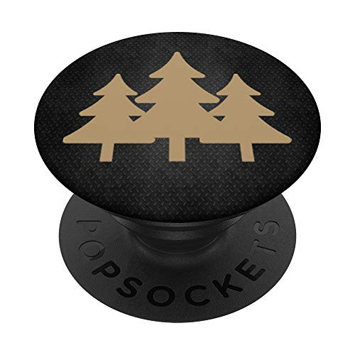 Black Pine Trees Nature Hiker Camper Hiking Outdoors Gift PopSockets Grip and Stand for Phones and Tablets