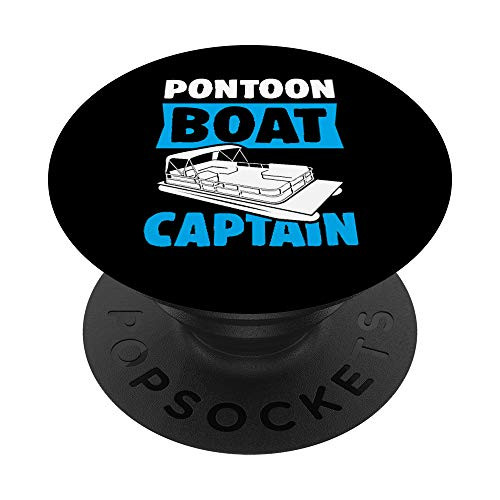 Pontoon Boat Captain Funny Christmas Gift PopSockets Grip and Stand for Phones and Tablets