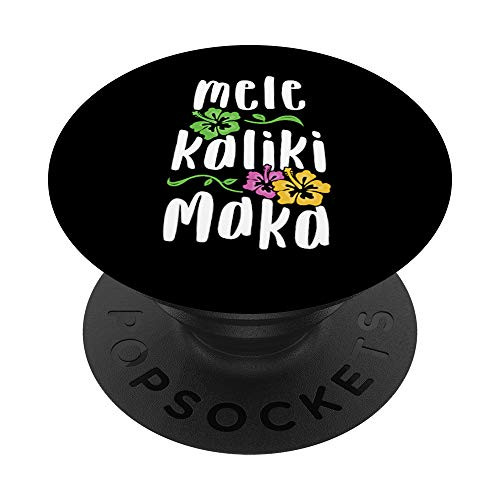 Mele Kalikimaka Hawaiian Christmas Flower Xmas Hawaii PopSockets Grip and Stand for Phones and Tablets