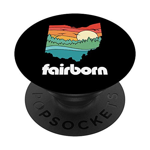 Fairborn Ohio Outdoors Vintage Nature Retro Graphic PopSockets Grip and Stand for Phones and Tablets