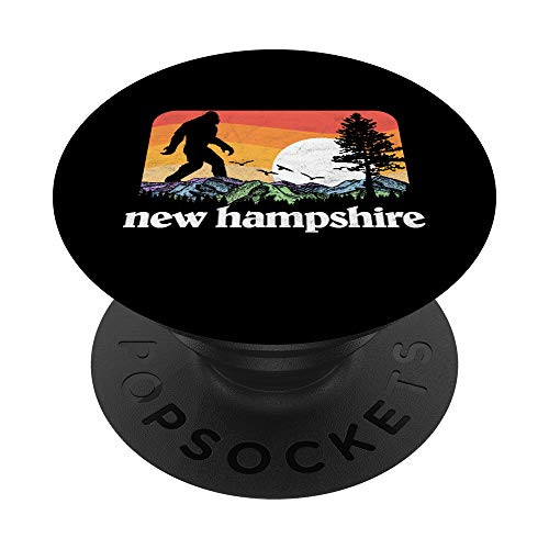 Retro New Hampshire Bigfoot Mountain and Trees Nature Outdoors PopSockets Grip and Stand for Phones and Tablets