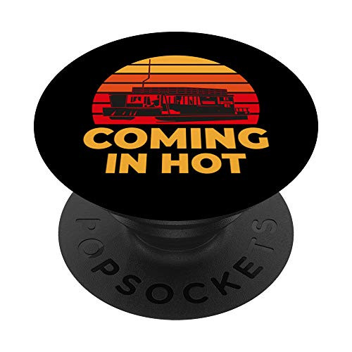 Pontoon Boat Funny Joke Sunset Retro PopSockets Grip and Stand for Phones and Tablets