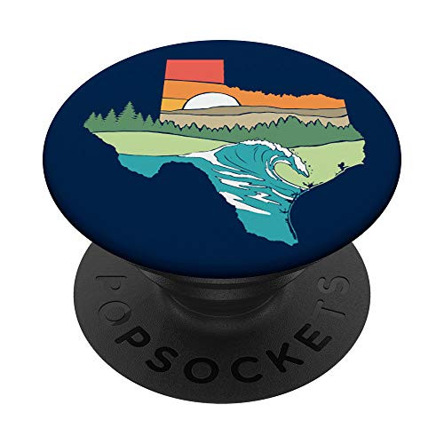 Texas Outdoors Vintage Nature Illustration Graphic PopSockets PopGrip Swappable Grip for Phones and Tablets
