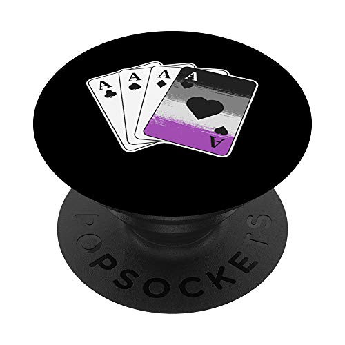 Ace Asexual Pride Gifts Playing Card LGBTQ Pride Stuff Flag PopSockets Grip and Stand for Phones and Tablets