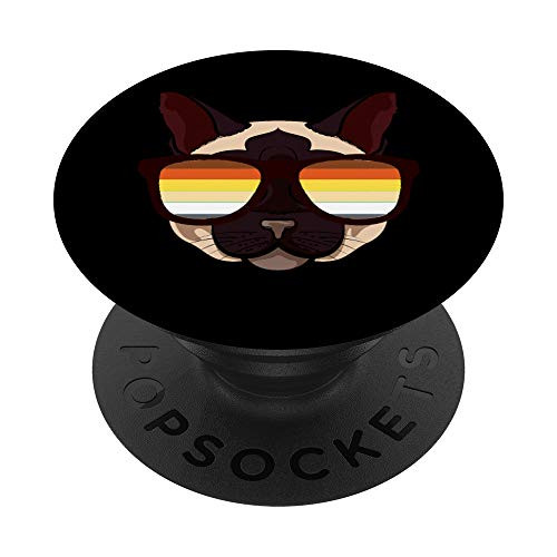 Siamese Cat Sunglasses  Gay Pride Month Transgender PopSockets Grip and Stand for Phones and Tablets