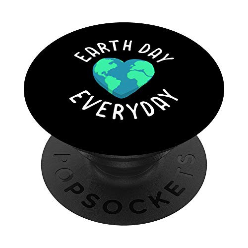 Funny Earth Day Gift Earth Day Everyday Cute Heart Planet PopSockets Grip and Stand for Phones and Tablets