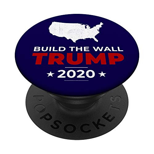 Trump 2020 Build The Wall Pro USA Conservative Vintage Gift PopSockets Grip and Stand for Phones and Tablets