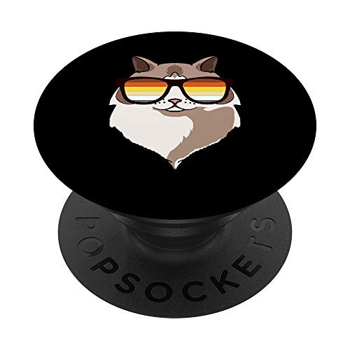 Ragdoll Cat Sunglasses  Gay Pride Month Transgender PopSockets Grip and Stand for Phones and Tablets