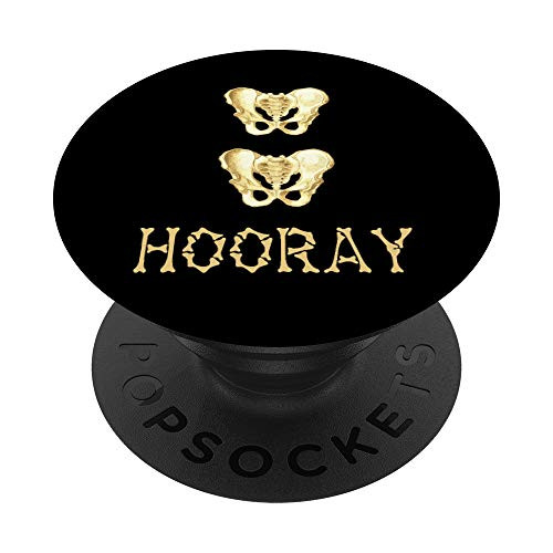 Hip Hip Hooray Bones Skeleton PopSockets PopGrip Swappable Grip for Phones and Tablets