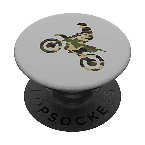 Camo Dirt Bike  Motocross  Racing PopSockets Grip and Stand for Phones and Tablets Camo Dirt Bike  Motocross  Racing PopSockets Grip and Stand for Phones and Tablets