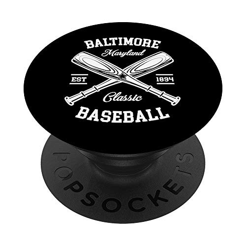 Baltimore Baseball  Classic Vintage Maryland Retro Fans Gift PopSockets Grip and Stand for Phones and Tablets