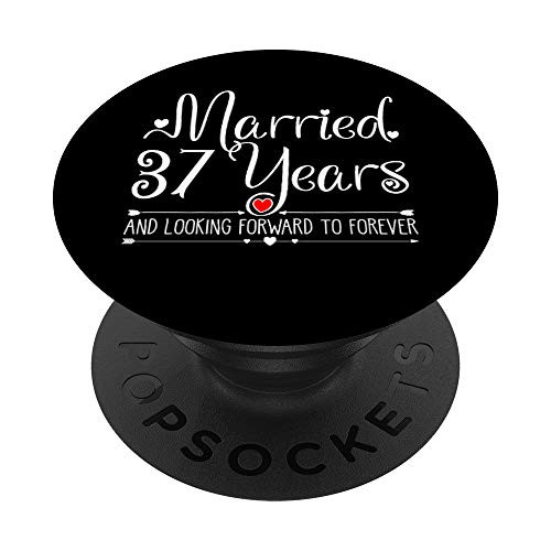 37 Years Wedding Anniversary Gifts for Her Wife and Couples PopSockets Grip and Stand for Phones and Tablets 37 Years Wedding Anniversary Gifts for Her Wife and Couples PopSockets Grip and Stand for Phones and Tablets