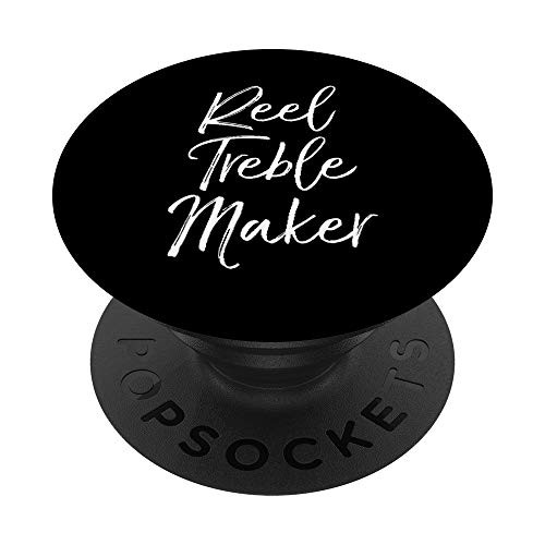 Funny Dance Pun Real Trouble Pun Joke Reel Treble Maker PopSockets Grip and Stand for Phones and Tablets