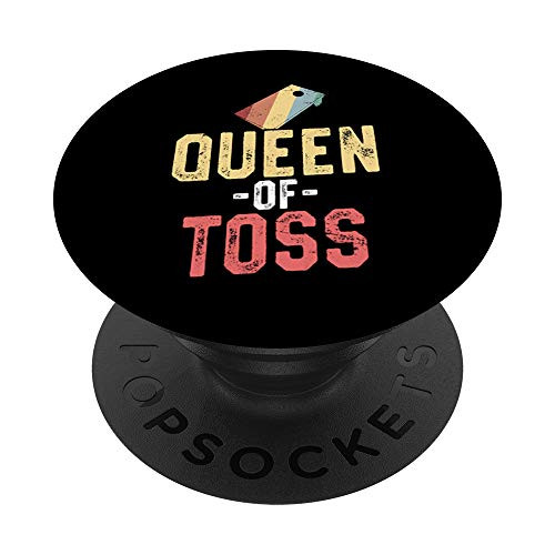 Queen of Toss Funny Cornhole Gift for Women 4th of July PopSockets Grip and Stand for Phones and Tablets