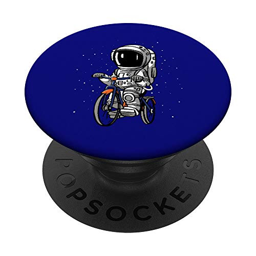 Astronaut Riding A Bike Cycling Space Bicycle PopSockets PopGrip Swappable Grip for Phones and Tablets