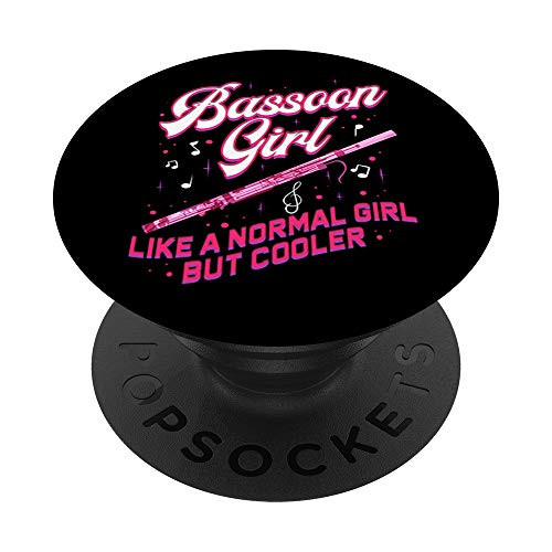 Bassoon Girl Woodwind Instrument Player Orchestra Musical PopSockets Grip and Stand for Phones and Tablets
