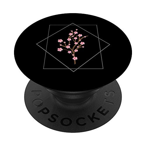 Japanese Cherry Blossom Japanese Woodblock Art Print Gift PopSockets Grip and Stand for Phones and Tablets