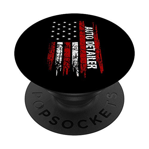 Auto Detailer USA Flag Vehicle Car Detailing PopSockets Grip and Stand for Phones and Tablets