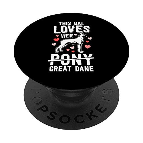 Funny This Gal Loves Her Great Dane Dog Shirt Joke Gift PopSockets Grip and Stand for Phones and Tablets