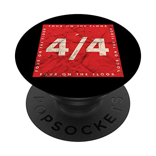 Four On The Floor Techno Rhythm Beat Club DJ Producer Rave PopSockets Grip and Stand for Phones and Tablets