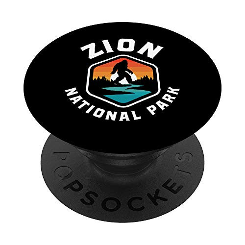 Zion National Park Vintage Bigfoot Outdoor PopSockets Grip and Stand for Phones and Tablets Zion National Park Vintage Bigfoot Outdoor PopSockets Grip and Stand for Phones and Tablets